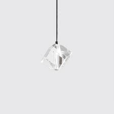 Crystal Diamond Hanging Light Fixtures Modern Simple Style Chrome Finish Single Pendant For Bar Restaurant Beautifulhalo Com