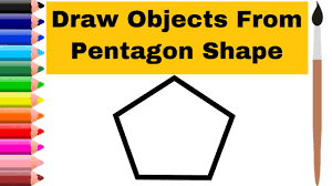 You can use this pentagon shape to prepare geometry powerpoint presentations for the classroom but also to make concept slides for your presentations, since you can use this kind of shapes or other shapes to embed pictures. How To Draw Objects From Pentagon Shape Step By Step Easy Drawing Learn To Draw Pentagon Shape Youtube