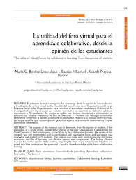 „da ,este complicata viata de student ,dar cand termini ai satisfatie. Pdf Campus Virtuales La Utilidad Del Foro Virtual Para El Aprendizaje Colaborativo Desde La Opinion De Los Estudiantes The Utility Of Virtual Forum For Collaborative Learning From The Opinion Of Students