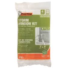 Polycarbonate plastic (lexan) is available in corrugated panels that are installed in permanently mounted tracks or bolted in place. Economy Outdoor Plastic Storm Window Kits Frost King Weatherization Products