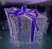 Shopping Centre LED String Lights Outdoor 3D Christmas Gift Box Motif Light