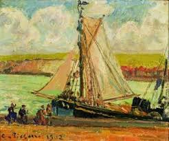 Camille Pissarro Chalutier Dans L Avant Port De Dieppe 1902 Impressionisme Camille Pissarro Realisme