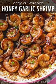 Easy Healthy And On The Table In About 20 Minutes Honey Garlic Shrimp Recipe On Sallysb Shrimp Recipes Healthy Shrimp Recipes Easy Shrimp Recipes For Dinner
