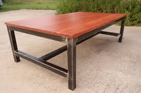 59374 oskar huber 3 pc solid pine coffee table set with 2 drop leaf end tables. Hand Crafted Raw Steel Pine Coffee Table By 512 Metalworks Custommade Com