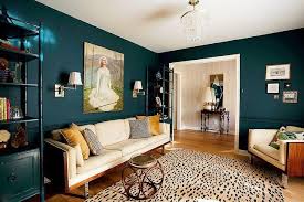 Love This Color Benjamin Moore Dark Harbor Small Space With Dark Teal Walls It Actually Feels Teal Rooms Teal Living Rooms Eclectic Living Room