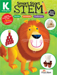 Fun math activities for kindergarten. Evan Moor Teaching Supplies Lesson Plans Smart Start Stem Kindergarten Activity Book Evan Moor