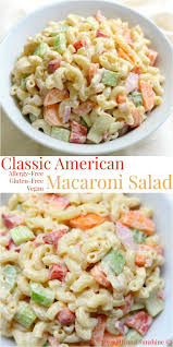 Classic American Macaroni Salad Gluten Free Vegan Recipe Gluten Free Sides Dishes Macaroni Salad Macaroni Salad Recipe