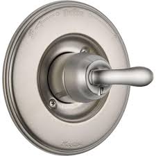 Trim kit only, must purchase rough separately. Delta Linden Monitor 14 Series 1 Handle Temperature Control Valve Trim Kit In Stainless Valve Not Included In 2019 Control Valves Delta Faucets Handle