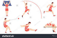 Athletics Exercising Track Field Sports Performance Stock Vector (Royalty Free) 1622772448 | Shutterstock