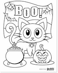 The mysterious black cat has long been considered a familiar of the witch, making the cat an important element of halloween. The Best Free Printable Halloween Coloring Pages For Kids