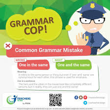 Grammar Cop One In The Same One And The Same Common Grammar Mistakes Grammar Grammar Mistakes