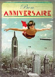 Carte Double Bon Anniversaire Super Heroine Joyeux Anniversaire Retro Anniversaire Retro Bon Anniversaire Voilà une belle façon d'immortaliser le jour j avec humour! carte double bon anniversaire super