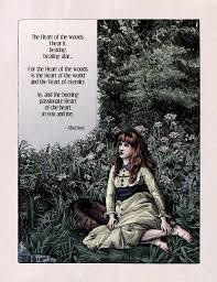 Items Similar To Alfred Noyes Poetry Art Print Heart Of The Woods Dreamy Poem 19th Century Victorian Print Poetry Art Victorian Poetry Forest Illustration