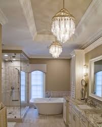 Corbett Lighting On Instagram Elegant Spa Like Bathroom Featuring Our Chimera Pendants Via Wilsonlighting On H Spa Like Bathroom Bathroom Corbett Lighting