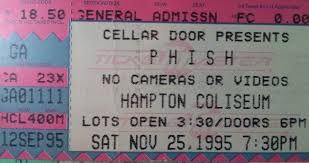 Phish Hampton Coliseum Hampton Va 11 25 95 The Hamptons Phish Cellar Door