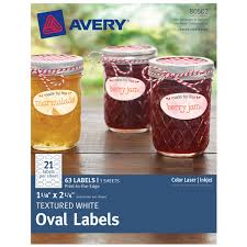 Find the blank label size you need from our extensive selection below. Avery 80502 1 1 8 X 2 1 4 White Textured Water Resistant Printable Oval Label 63 Pack