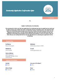 Generally, an individual who is making an application for the bursary grant to the concerned commission is also required to address the letter of motivation for bursary application pdf. Scholarship Application Confirmation Letter Pdf Templates Jotform