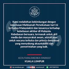 Kebebasan bersuara di malaysia bukanlah bersifat kebebasan mutlak. U S Embassy Kl On Twitter 1 Kami Melahirkan Kebimbangan Dengan Keputusan Mahkamah Persekutuan Hari Ini Terhadap Malaysiakini Dan Kesannya Terhadap Kebebasan Akhbar Di Malaysia Https T Co T9piukzax7