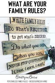 Personalized Family Rules Wood Burned By Hand Family Rules Family Wall Decor Family Artwork
