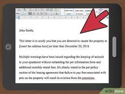 It may be best for you to give your girlfriend a formal eviction notice and stay somewhere else temporarily while she moves out. How To Write An Eviction Letter With Pictures Wikihow