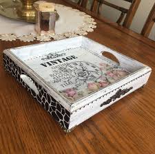 La Imagen Puede Contener Tabla Decoupage Crafts Decorative Tray