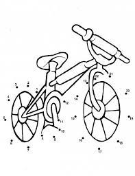 Unisci I Puntini Per Bambini Piccoli La Bicicletta Dots Coloring Pages Connect The Dots