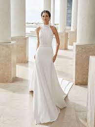 2020 New Collection Rosa Clara Wedding Dresses Wedding Dress Halter Neck Aline Wedding Dress A Line Wedding Dress
