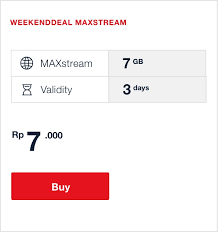 Kamis, 13 desember 2018 10:43. Weekenddeal Maxstream Telkomsel
