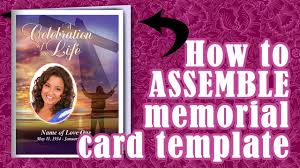 Browse designs or create your own! Assemble Folded Funeral Memorial Card Youtube