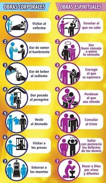 OBRAS DE MISERICORDIA CORPORALES Y ESPIRITUALES