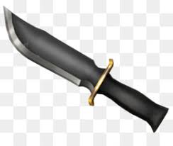 The murder uses the knife to kill the innocent bystanders and the sheriff. Roblox Knife