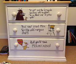 Gruffalo Diy Upcycle Homemade Childrens Bedroom Chestofdrawers Kids Paint Kids Bedroom Baby Boy Rooms Bedroom Murals