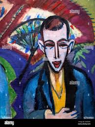 Portrait of the Poet Ghuttmann by Ernst Ludwig Kirchner (1880-1938), oil