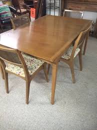 Functionality is championed in every design, be it a drexel heritage end table or drexel heritage lamp. Drexel Profile Dining Room Table With Four Chairs By John Van Koert 800 Dining Room Table Four Chairs Mid Century Dining