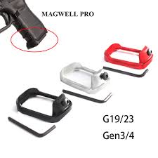 **will only work on the glock 19 gen 5**. Technologies Glock Pro Magwell Mag Well For Glock 19 23 32 38 Gen 3 4 Tactical Hunting Accessories Hunting Gun Accessories Aliexpress