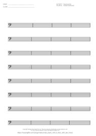 Music is divided into measures by using bar lines. Manuscript Treble Clef 8 Lines With Bar Lines My Song File