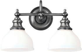 Hudson Valley 5902 An Sutton Retro Antique Nickel 2 Light Bathroom Light Hud 5902 An