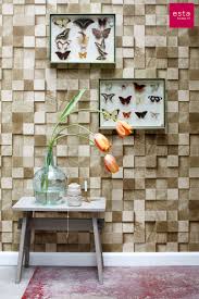 dit fantastische donkerbeige hout behang van estahome nl geeft elke ruimte een originele krachtige en warme look geef je inte houten behang muur deco behang