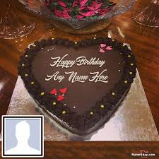 Female Heart Shape Happy Birthday Chocolate Cake Happy Bday Cake With Name And Photo Of Your Girl Happy Birthday Cake Pictures Happy Birthday Cake Photo Happy Birthday Cakes