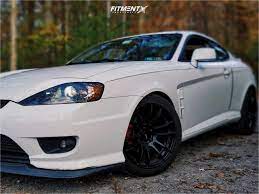 Autorimshop.com has been visited by 10k+ users in the past month 2006 Hyundai Tiburon Gt With 17x9 Avid1 Av20 And Black Lion 235x45 On Stock Suspension 849741 Fitment Industries