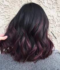 There's an unspoken rule when choosing the right burgundy color for dyeing your hair, the darker your skin tone is, the brighter burgundy color should be. Black Hair With Dark Burgundy Highlights Hair Color For Black Hair Hair Styles Burgundy Hair