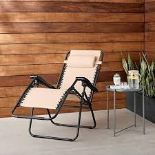 Amazonbasics Outdoor Zero Gravity Lounge Folding Chair Beige Amazonbasics In 2020 Portable Chair Relaxing Chair Patio Chairs
