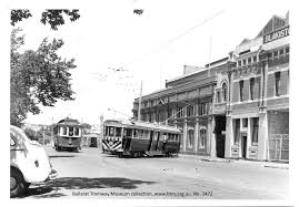 Trams Outside The Geelong Tram Depot 1950s Australia History Geelong Victoria Australia