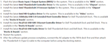 I recently got a couple dell tb16 thunderbolt 3 docks. Solved Dell Precision 5520 Tb16 Problems With Usb And Audio Out Via Headset Dell Community