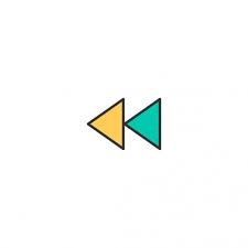 Logo Rewind Symbol Icon Sign Button Design Web Arrow Video Vector Illustration Digital Media Internet Play Control Icon Design Vector Design Design Essentials