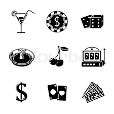 Casino Gambling Monochrome Icons Set With Dice Poker Cards Dice Tattoo Poker Tattoo Casino Tattoo