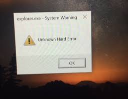 Windows 10 Explorer Exe Unknown Hard Error