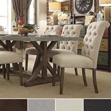 Immerse Yourself In The Regal Manufacturing Of This Scrolled Back Armless Dining Chair Deep B Dining Room Chairs Upholstered Dining Room Chairs Dining Chairs