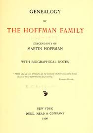 Genealogy of the Hoffman family by Eugene Augustus Hoffman