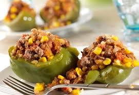 Campbell S Stuffed Pepper Casserole Recipe Stuffing And Corn Kernels Mix With Ground Beef And Onion To Ma Venison Recipes Ground Venison Recipes Deer Recipes